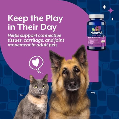 NaturVet Moderate Hip & Joint Care w/Chondroitin & MSM, Dogs & Cats, 120ct