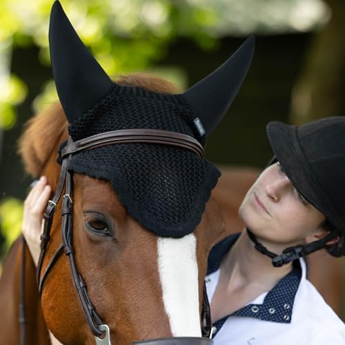 Horze Horse Ear Bonnet, Breathable, Secure Horse Fly Mask with Ears