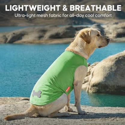 KYEESE 2Pack Dog Shirts for Medium Large Dogs Breathable Mesh Tank Top