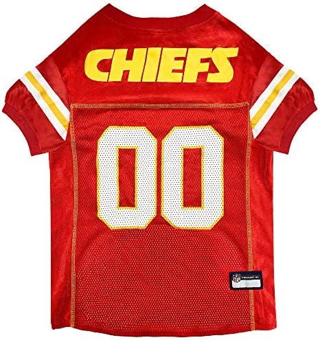 Pets First NFL Dog Jersey, Kansas City Chiefs, Size 3XL. Officially Licensed, Comfortable Mesh Jersey for Dogs