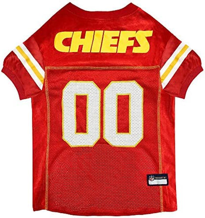 Pets First NFL Dog Jersey, Kansas City Chiefs, Size 3XL. Officially Licensed, Comfortable Mesh Jersey for Dogs