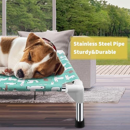 Elevated Dog Bed Pet cot for Small Dogs, Indoor and Outdoor Use (Pack of 2)
