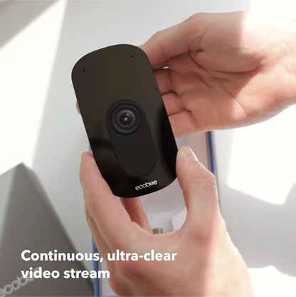ecobee SmartCamera – Indoor WiFi Security Camera, Smart Home Security System, 1080p HD 180 Degree FOV, Night Vision, 2-Way Audio, Works with Apple HomeKit, Alexa Built In