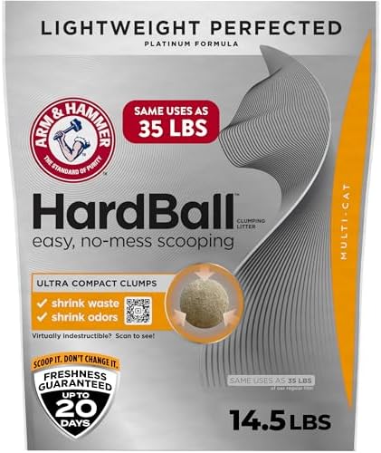 ARM & HAMMER HardBall Clumping Cat Litter, Garden Bloom, 14.5 Lbs