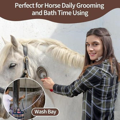 BARN & STABLE Breathable & Waterproof Mesh Horse Grooming Bag with 8 Pockets Tear-Resistant Grooming Tote for Horse Grooming Caddy Bag Organizer to Secure Items(Silver)