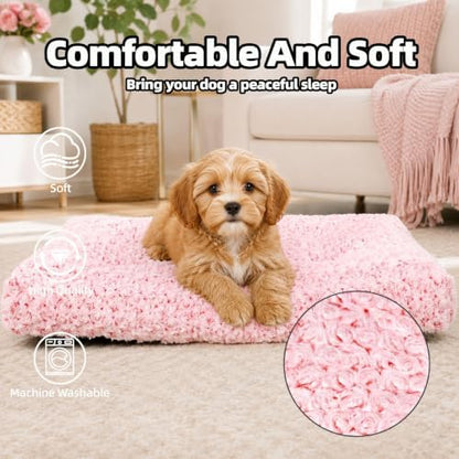 Dog Bed Medium Size, Plush Washable Pet Bed Mat, Dog Crate Bed 29"x21"