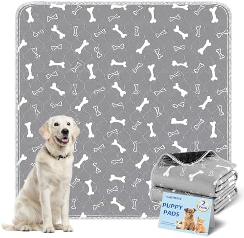 Washable Pee Pad for Dogs, 2 Pack Extra Large Puppy Pads, 54"x54"