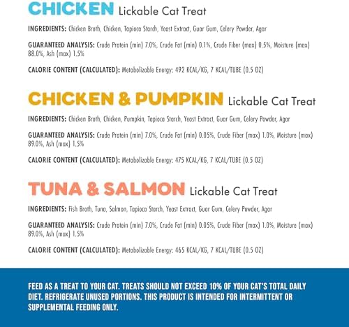 Bundle of Weruva Puddy Pops Lickable Cat Treats in 3 flavors, Chicken, Tuna & Salmon, and Chicken & Pumpkin