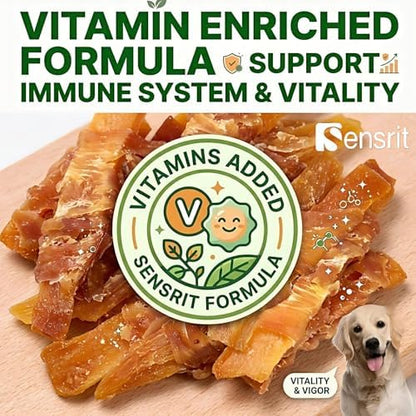 Duck Meat Wrapped Sweet Potato Dog Treats - 10 Oz (285g) Natural Jerky, Hypoallergenic for Sensitive Stomachs, Fiber-Rich, Healthy Snacks for Dogs
