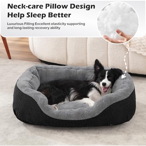 INVENHO XL Dog Beds Large Sized Dog, Washable Orthopedic Warming Soft Sleeping Durable with Anti-Slip Bottom