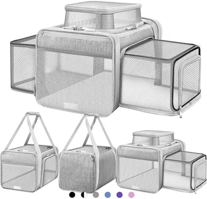Top and 2 Sides Expandable Cat Carrier 18x11x11 TSA Airline Approved