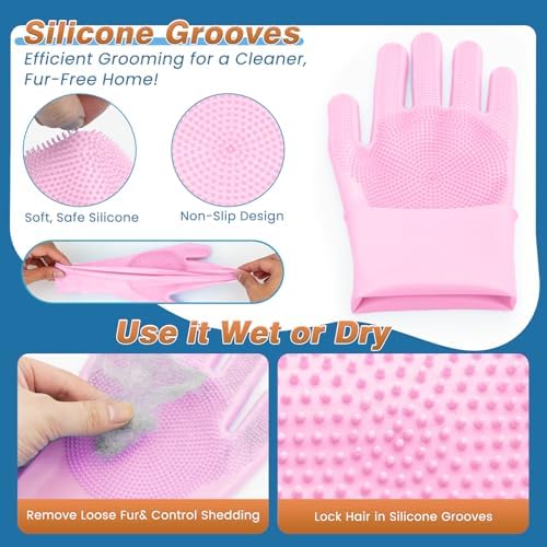 7 PCS Pet Grooming Kit & Bath Supplies for Dogs, Cats -