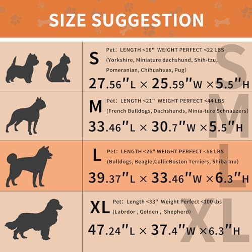 HAOMAIJIA Dog Couch Bed for Large Dogs, Non Slip Pet Couch Covers for Sofa Thick Soft Washable Dog Couch Cover Protector All Seasons Universal Dogs and Cats Bed Mat (Khaki, Large)