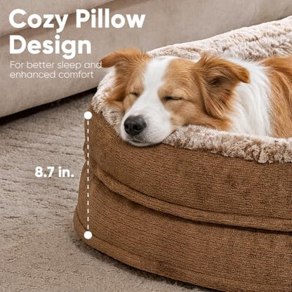 FUKUMARU Dog Bed, 37.4-Inch Large Orthopedic Dog Couch, Up to 55 lb