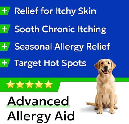 Dog Allergy Relief Chews - Skin Health & Anti-Itch Supplement with Omega-3