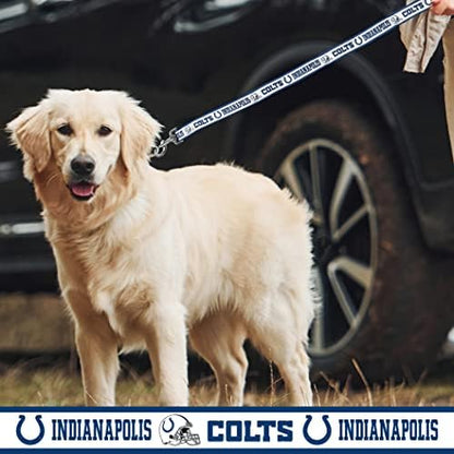 NFL PET Indianapolis Colts Dog Leash, Medium Football Team Leash for Dogs & Cats - Shiny & Colorful, Licensed by The NFL