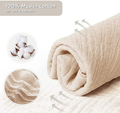 lulumoon Muslin Baby Security Blanket: Soft Puppy Lovey for Self-Soothe
