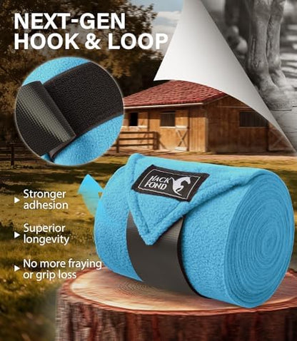 Polo Wraps for Horses Set of 4, Leg Wraps for Horses
