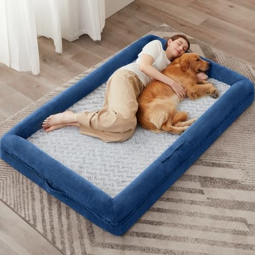WNPETHOME Human Dog Bed Orthopedic for Adult & Dogs Comfy Sleeping