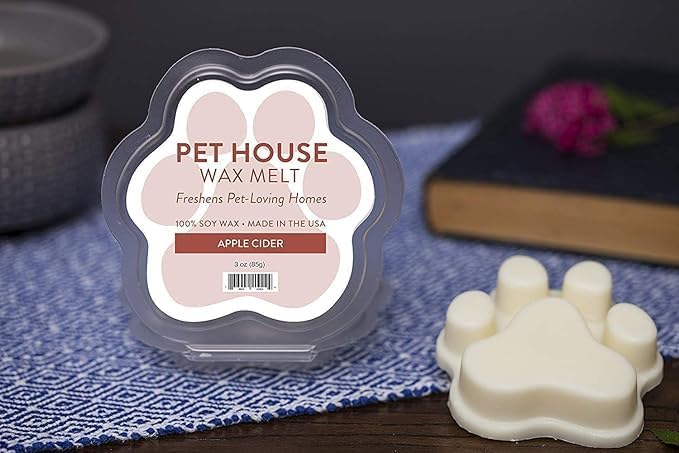 Pet House Scented Wax Melts Long-Lasting, Pet-Friendly Plant Based, Wax Melts for Home, Vanilla Sandalwood and Vanilla Creme Brulee 3 OZ Each, 2 Pack