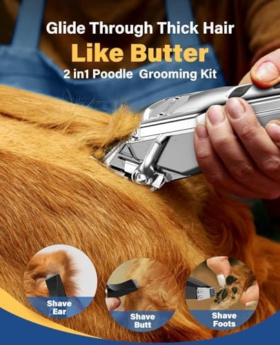 oneisall Dog Clippers Grooming Kit for Thick Coats & Heavy Duty