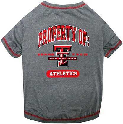 Pets First Collegiate TEXAS TECH RED RAIDERS Dog T-Shirt, Small. - Licensed Shirt for Pets Team Colored with Team Logos.- Premium Stretchable Materials for the Comfrot of your Dog & Cat.