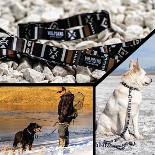 Wolfgang Heavy Duty Adjustable Dog Harness, Pull-Tested to Over 800 lbs for Walking & Training, NewMoon Print, Large