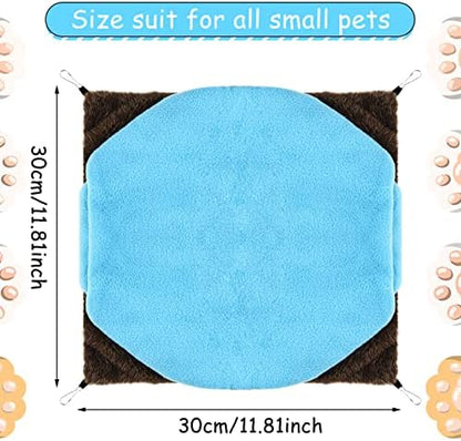 3 Tier Ferret Rat Hammock, Guinea Pig Cage Accessories, Cute Blue