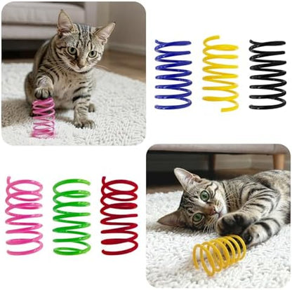 Cat Toys for Indoor Cats, 24 Pack Interactive Cat Spring Toys, 6Colors
