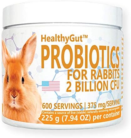 HealthyGut™ Probiotics for Rabbits Dietary Supplement, All-Natural Digestive System Formula (600 Servings)
