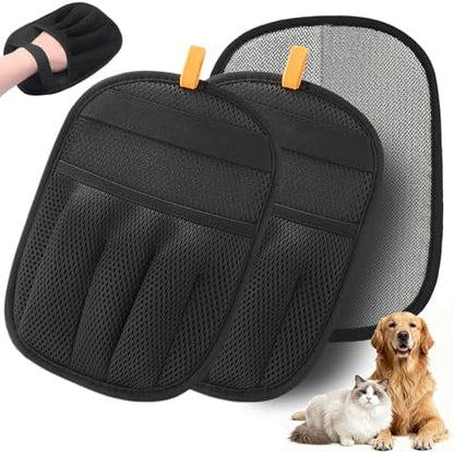 AUBELL Pet Hair Removal Glove,Five-Finger Electrostatic Magic Brush,2Pcs