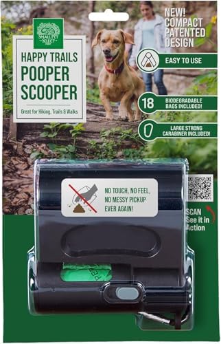 Small Pet Select Pooper Scooper, Dog Poop Scoop w/Bags for Pet Waste, Portable Design with Leash Clip and Bag Dispenser