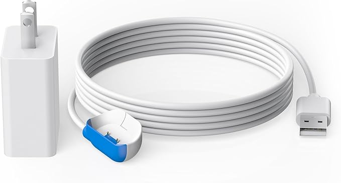 Magnetic Clip Charger for GPS Pet Tracker Compatible with Tractive GPS Location Smart Pet Activity Tracker Replacement Portable Wireless USB Charging Base (White)