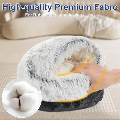 Guinea Pig Hideout, Doughnut Guinea Pig Bed, Hamster Rabbit Bunny Bed(Grey)