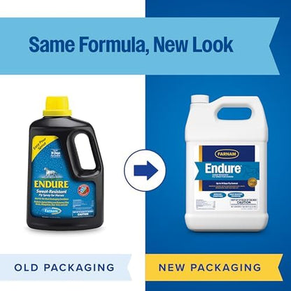 Farnam Endure Fly Spray for Horses, Lasting Fly Repellent, 128 oz Refill