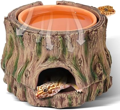 3 in 1 Leopard Gecko Humid Hide,Small Reptile Hide Cave