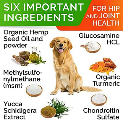 Advanced Joint Hemp Chews for Dogs Mobility - Hip & Joint Pain Relief Chews