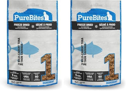 PureBites Tuna Freeze Dried Cat Treats, 0.88Oz | 25G - Value Size (Pack of 2)
