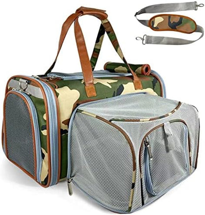 Mr. Peanut's Gold Series Standard Size Expandable Pet Carrier (Camo)