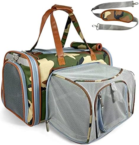 Mr. Peanut's Gold Series Standard Size Expandable Pet Carrier (Camo)