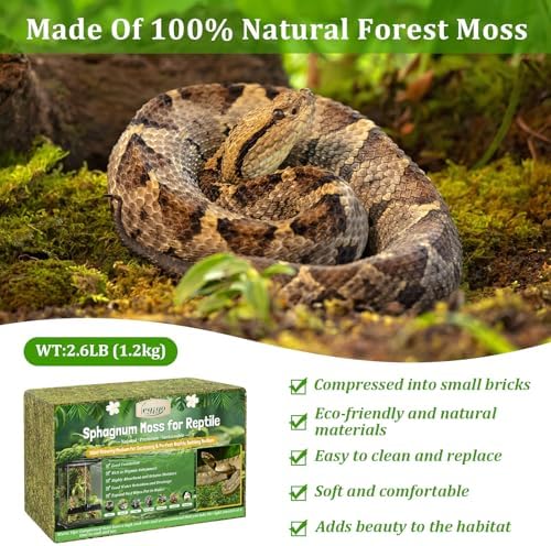 Legigo 2.6LB Natural Sphagnum Moss for Reptile Terrarium Substrate Bedding