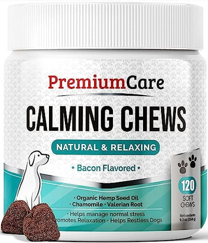 Calming Chews for Dogs - Dog Calming Treats for Anxiety Relief 120 Count