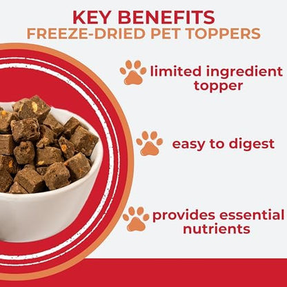 Momentum Carnivore Nutrition Freeze-Dried Antioxidant Boost Pet Food Topper – Single-Ingredient Raw Supplement – Supports Immune Health & Reduces Oxidative Stress – 3 oz Bag