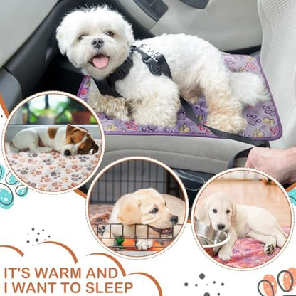 Reginary 4 Pcs Guinea Pig Fleece Cage Liners, Paw Print, 28 x 41 Inch