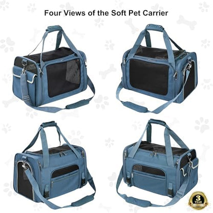 EliteField Deluxe Soft Pet Carrier for Cats and Dogs (3-Year Warranty)