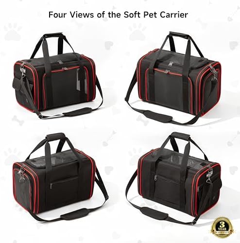 EliteField Soft-Sided Pet Carrier for Cats & Small Dogs (3-Year Warranty)