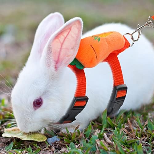 Tondiamo 4 Pcs Adjustable Bunny Harness and Leash Set for Small Pet,Fruit