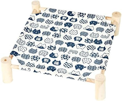 Patas Lague Cat Hammock Bed Small Eleveted Dog Bed 19x19 in White Cat