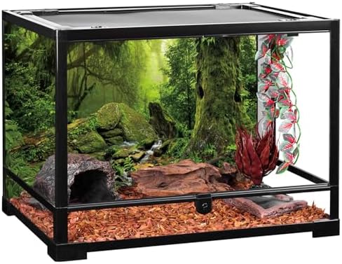 Forest Green Tree Terrarium Backdrop Reptile Habitat Background 30x12 in