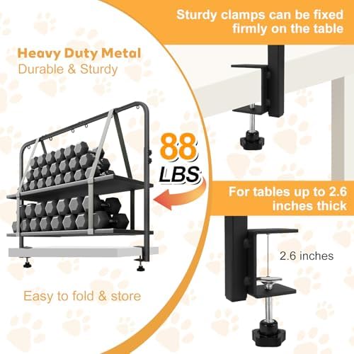 Adjustable Pet Grooming Arm with Clamp for Small & Medium Large Dogs,58"